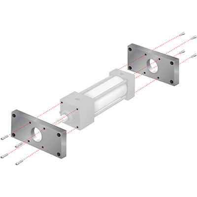 Aignep USA MF1/MF2 Flow Mount Kit 3-1/4" Bore NFPA Cylinder