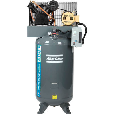 Atlas Copco CR5-OTS-80GV-460V 3PH-PS 5HP Two-Stage Vertical Compressor - 175 PSI - 460 Volts