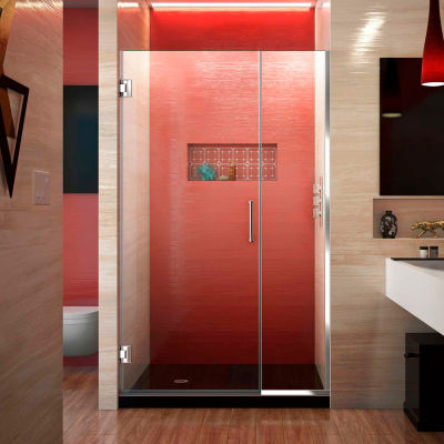 Dreamline SHDR-243957210-01 Unidoor Plus Hinged Shower Door, Chrome, 39-1/2 to 40" x 72"
