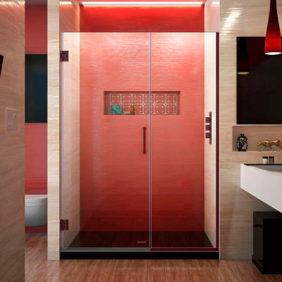 Dreamline SHDR-245157210-06 Unidoor Plus Hinged Shower Door, Bronze, 51-1/2 to 52" x 72"