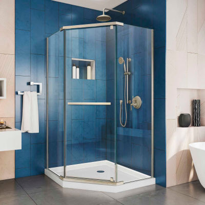Dreamline SHEN-2138380-04 Prism Pivot Shower Enclosure, Brushed Nickel, 38-1/8" x 38-1/8" x 72"
