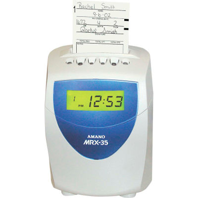 Amano Calculating Time Clock, Blue/White, MRX-35/A140