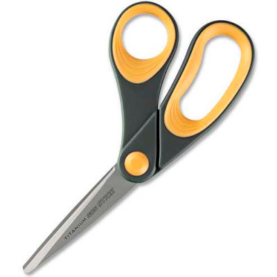 8"L Titanium Non-Stick Bent Scissors - Pkg Qty 6