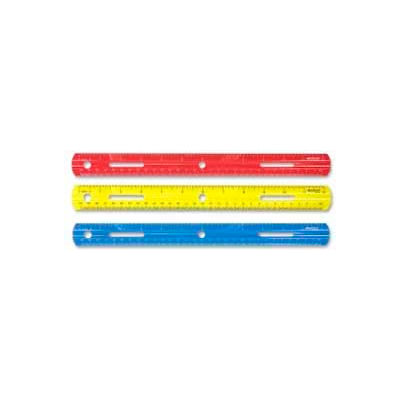 Westcott® Plastic English and Metric School Ruler, 12" Long, Assorted Colors, 1 Each