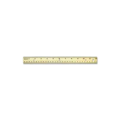Westcott Hole Punched Wood Ruler English and Metric With Metal Edge 12 Inches 
