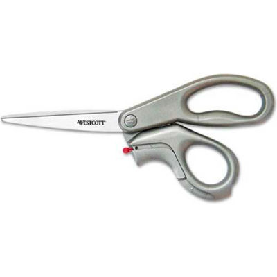 Westcott® EZ-Open Scissors and Box Cutters, 8"L Straight, Gray
