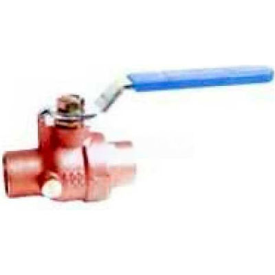 American Valve G200sw-1 Ball Valve, W/Waste, Cxc, Sweat Ends, 1", Brass - Pkg Qty 12