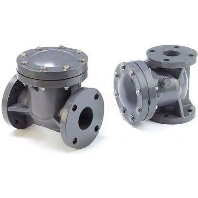 American Valve P440F-2 Check Valve, Swing, EPDM, Schedule 80, Flanged, 2", PVC