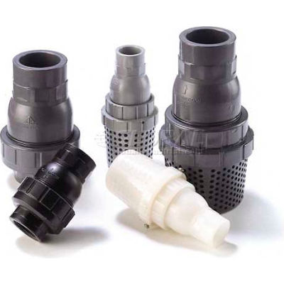 American Valve P460-1/2 Ball Check Valve, Epdm, Schedule 80, Threaded, 1/2", Pvc - Pkg Qty 15