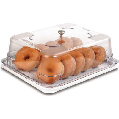 Araven 00288 - Display Tray & Cover, SAN, 6.3 Qt., 1/2 Size, Transparent - Pkg Qty 4