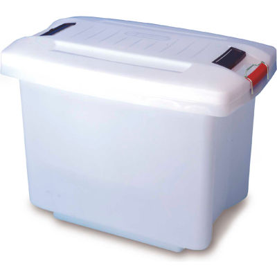 Araven 01850 - Food-Bac Transport Container W/Lid, HDPE, 52.8 Qt., Without Wheels, White - Pkg Qty 6