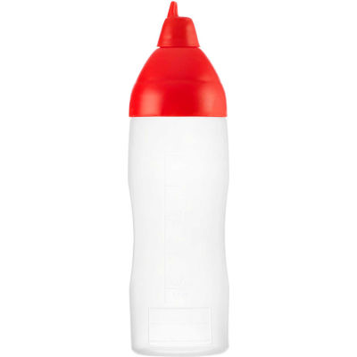 Araven 05554 - Sauce Dispenser, Non-Drip, LDPE, 0.3 Qt., Translucent & Yellow - Pkg Qty 16