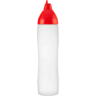 Araven 05555 - Sauce Dispenser, Non-Drip, LDPE, 0.5 Qt., Translucent & Yellow - Pkg Qty 16