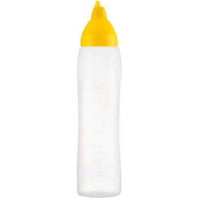 Araven 05557 - Sauce Dispenser, Non-Drip, LDPE, 1.05 Qt., Translucent & Yellow - Pkg Qty 16
