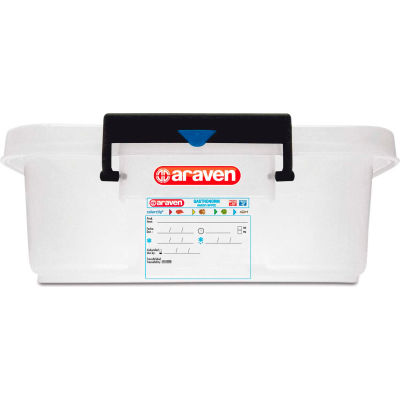 Araven 91172 - Food Storage Container W/Lid, HDPE, 31.7 Qt., Stackable, Transparent - Pkg Qty 6