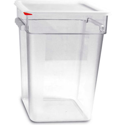 Araven 91857 - Food Storage Container W/Lid, Polycarbonate, 23.2 Qt., Colorclip®, Clear - Pkg Qty 6