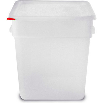 Araven 91865 - Food Storage Container W/Lid, Polypropylene, 19 Qt., Colorclip®, Transparent - Pkg Qty 6