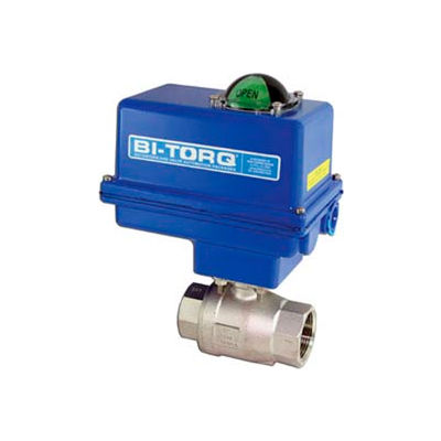 BI-TORQ 1/2" 2-Pc SS NPT Ball Valve W/NEMA 4 115VAC/4-20mA Positioner