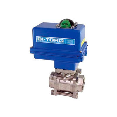 BI-TORQ 1" 3-Pc SS NPT Ball Valve W/NEMA 4 115VAC