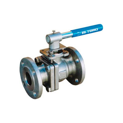1/2" SS Split Body ANSI 150# Flanged Ball Valve With Manual Handle