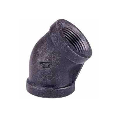 2 In. Black Malleable 45 Degree Elbow 150 PSI Lead Free