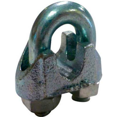 Advantage Malleable Steel Zinc Plated Wire Rope Clip MWRC125P6 - 1/8" Diameter - Pack of 6