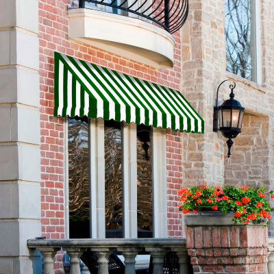 Awntech CF32-6FW, Window/Entry Awning 6' 4-1/2" W x 2'D x 3' 8"H Forest Green/White