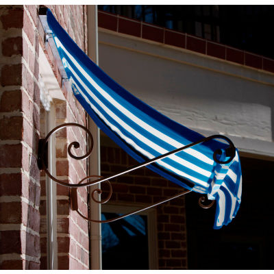 Awntech CH22-3BBW Window/Entry Awning 3-3/8'W x 2-9/16'H x 2'D Bright Blue/White