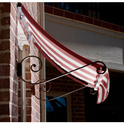 Awntech CH22-4BT Window/Entry Awning 4-3/8'W x 2-9/16'H x 2'D Burgundy/Tan
