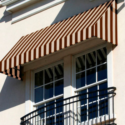 Awntech CN32-3BRNT, Window/Entry Awning 3-3/8'W x 3-11/16'H x 2'D Brown/Tan