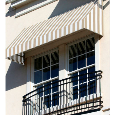 Awntech CN43-10LW, Window/Entry Awning 10-3/8'W x 4-11/16'H x 3'D Linen/White