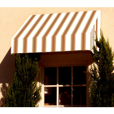Awntech CN43-8WLTER, Window/Entry Awning 8' 4-1/2"W x 3'D x 4' 8"H White/Linen/Terra Cotta