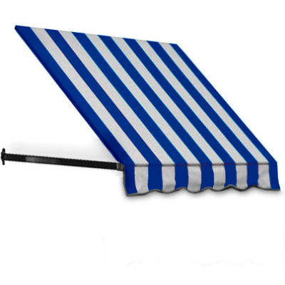 Awntech CR32-3BBW, Window/Entry Awning 3-3/8'W x 3-11/16'H x 2'D Bright Blue/White
