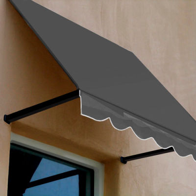 Awntech CR43-10G, Window/Entry Awning 10-3/8'W x 4-11/16'H x 3'D Gray
