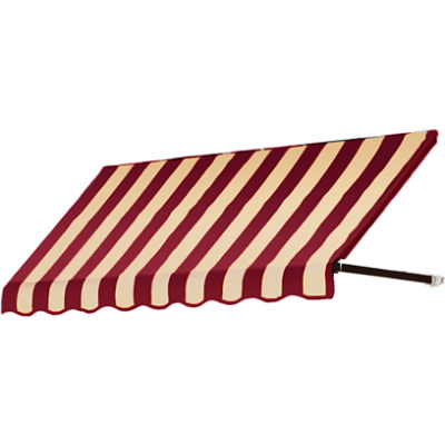 Awntech CR44-8BT, Window/Entry Awning 8' 4 -1/2"W x 4'D x 4' 8"H Burgundy/Tan