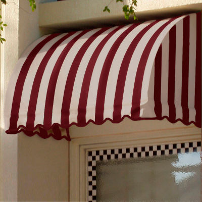 Awntech CS33-3BT, Window/Entry Awning 3' 4-1/2"W x 3'D x 3' 8"H Burgundy/Tan