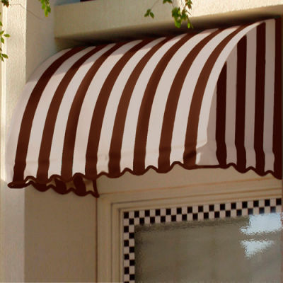 Awntech CS33-4BRNT, Window/Entry Awning 4' 4-1/2"W x 3'D x 3' 8"H Brown/Tan