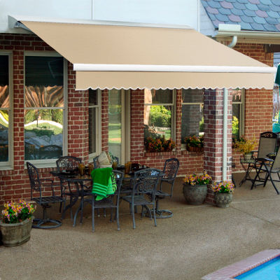 Awntech DTL18-EXE-L Retractable Awning Left Motor 18'W x 11/16'H x 10'D Linen