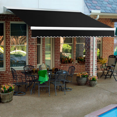 Awntech DTR24-EXE-K Retractable Awning Right Motor 24'W x 11/16'H x 10'D Black