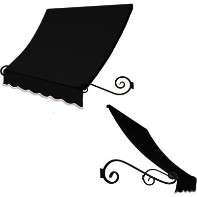 Awntech ECH1836-7K Window/Entry Awning 7-3/8'W x 1-1/2'H x 3'D Black