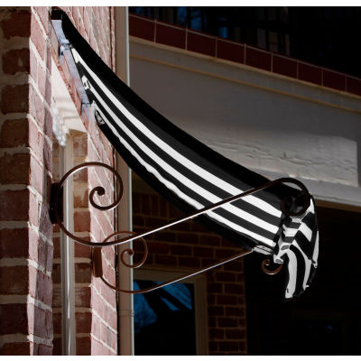 Awntech ECH23-5KW Window/Entry Awning 5-3/8'W x 2'H x 3'D Black/White