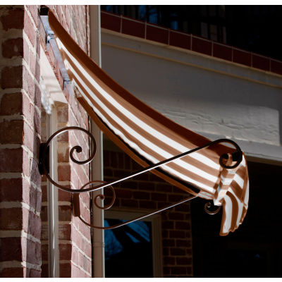 Awntech ECH23-8BRNT, Window/Entry Awning 8-3/8'W x 2-9/16'H x 3'D Brown/Tan