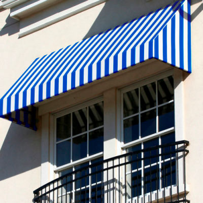 Awntech EN2442-10BBW, Window/Entry Awning 10-3/8'W x 2'H x 3-1/2'D Bright Blue/White