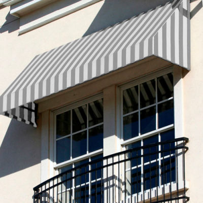 Awntech EN2442-3GW, Window/Entry Awning 3-3/8'W x 2'H x 3-1/2'D Gray/White