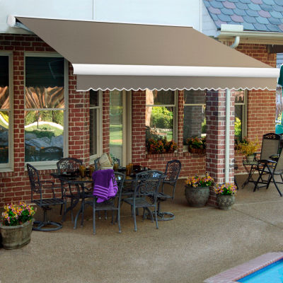 Awntech KWM18-198-TP, Retractable Awning Manual 18'W x 10'D x 10"H Taupe