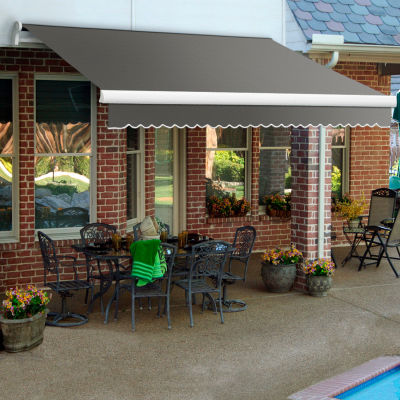 Awntech MM10-67-G, Retractable Awning Manual 10'W x 8'D x 10"H Gray