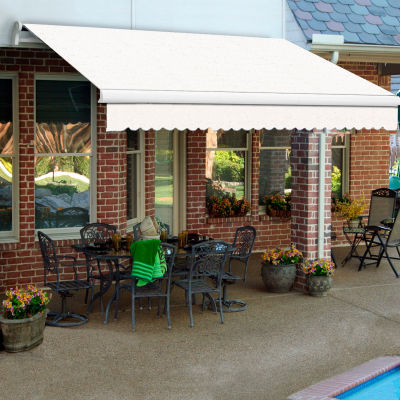 Awntech MTL12-EXE-OAT Retractable Awning Left Motor 12'W x 11/16'H x 10'D Oatmeal