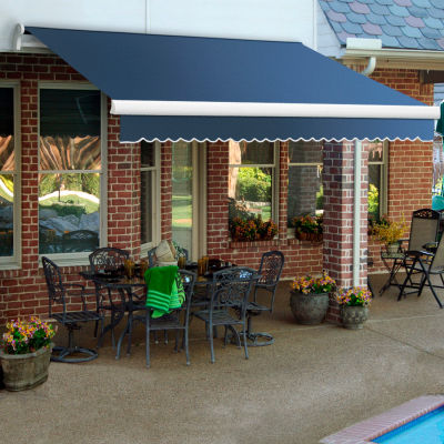 Awntech MTL16-154-DB, Retractable Awning Left Motor 16'W x 10'D x 10"H Dusty Blue