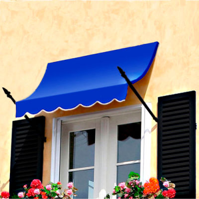 Awntech NO21-10BB Spear Arm Awning 10-3/8'W x 2-9/16'H x 1-5/16'D Bright Blue