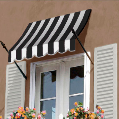 Awntech NO21-10KW Spear Arm Awning 10-3/8'W x 2-9/16'H x 1-5/16'D Black ...